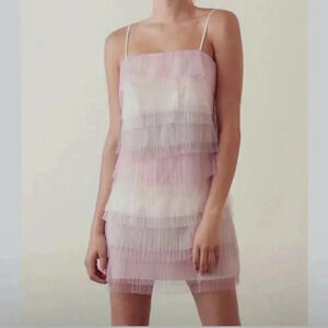 Storia Cotton Candy Muti Layered, Adjustable Straps Tulle Dress Whimsical SZ M‎